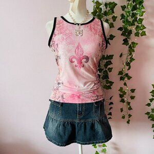 Vintage Pink Gothic Tank Top